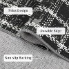 Area Rugs Washable Non Slip Low Pile Carpet Geometric Checkered Print Rug for Bedroom Living Room - 3 of 4