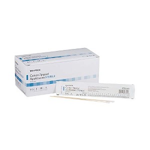 McKesson 24-106-2S Swabstick Cotton Tip Wood Shaft 6 in. Sterile 2 per Pack (Pack) - 1 of 4