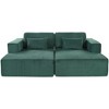 TiramisuBest Corduroy Double Sofa Bed with 2 Pillows, Perfect for Living Rooms, Apartments, Offices - 3 of 4