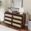 NicBex Bedroom Dresser with 6 Rattan Drawers,Wide Modern Dresser TV Stand for Living Room,Entryway - 2 of 4