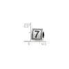 Black Bow Jewelry Triangle Block, Number 7 Sterling Silver Bead Charm - 2 of 3