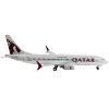 Boeing 737 MAX 8 Commercial Aircraft "Qatar Airways" Gray with Tail Graphics 1/400 Diecast Model Airplane by GeminiJets - 3 of 3