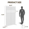 DSVIMOY Outdoor Privacy Screen, 72" H×45" W Patio Privacy Screen, Freestanding Decorative for Deck Balcony Patio, White, 45.47"*15.75"*72.05" - 3 of 4