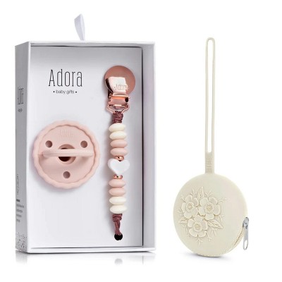 La’dore Silicone Baby Pacifier Gift Set – Silicone Pacifier, Mini Pacifier Clip & Travel Case – BPA-Free, Newborn Safe, Self-Soothing Essentials