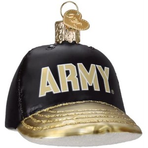Old World Christmas Blown Glass Ornament for Christmas Tree, Army Baseball Cap - 1 of 3