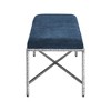 Meridian Furniture,Valley Chenille Fabric Bench - 4 of 4