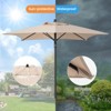 Tangkula 4PCS Bistro Set Folding Counter Height Chairs Round Bar Table & Umbrella Patio - 4 of 4