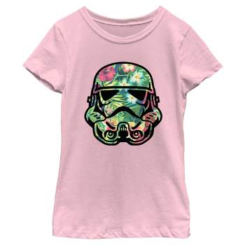 Girl's Star Wars Stormtrooper Tropical Portrait T-Shirt