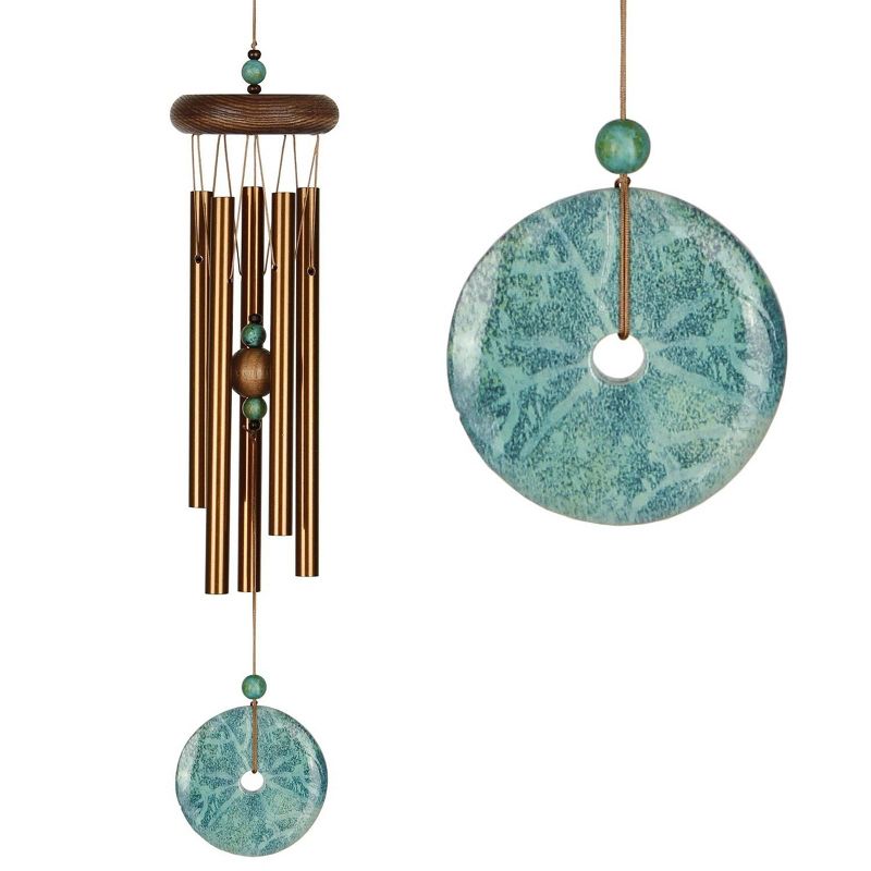 Woodstock Windchimes Woodstock Turquoise Chime Petite, Wind Chimes For Outside, Wind Chimes For Garden, Patio, and Outdoor Décor, 16"L, 4 of 10
