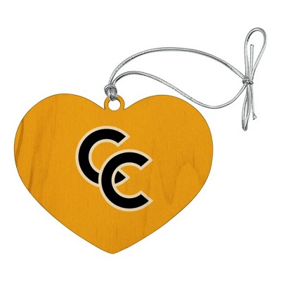 Colorado College Secondary Logo Heart Love Wood Christmas Tree Holiday Ornament