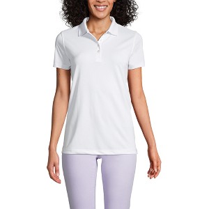 Lands' End Women's Short Sleeve Polyester Polo Shirt - 1 of 2