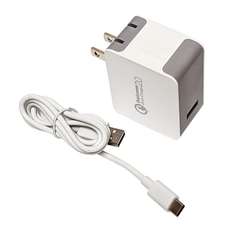 Ventev QC 2.0 Wall Charger with Type C Cable for All phones and devices, 1 of 2