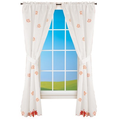 Collections Etc Multicolored Maple Leaf Embroidered Window Curtains 84   GUEST 85f0a4ce E0d0 49fd 9afc D4f4513d1187