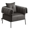 Upholstered Comfy Reading Chair, Modern Velvet Accent Chair with Soft Cushion - 3 of 4