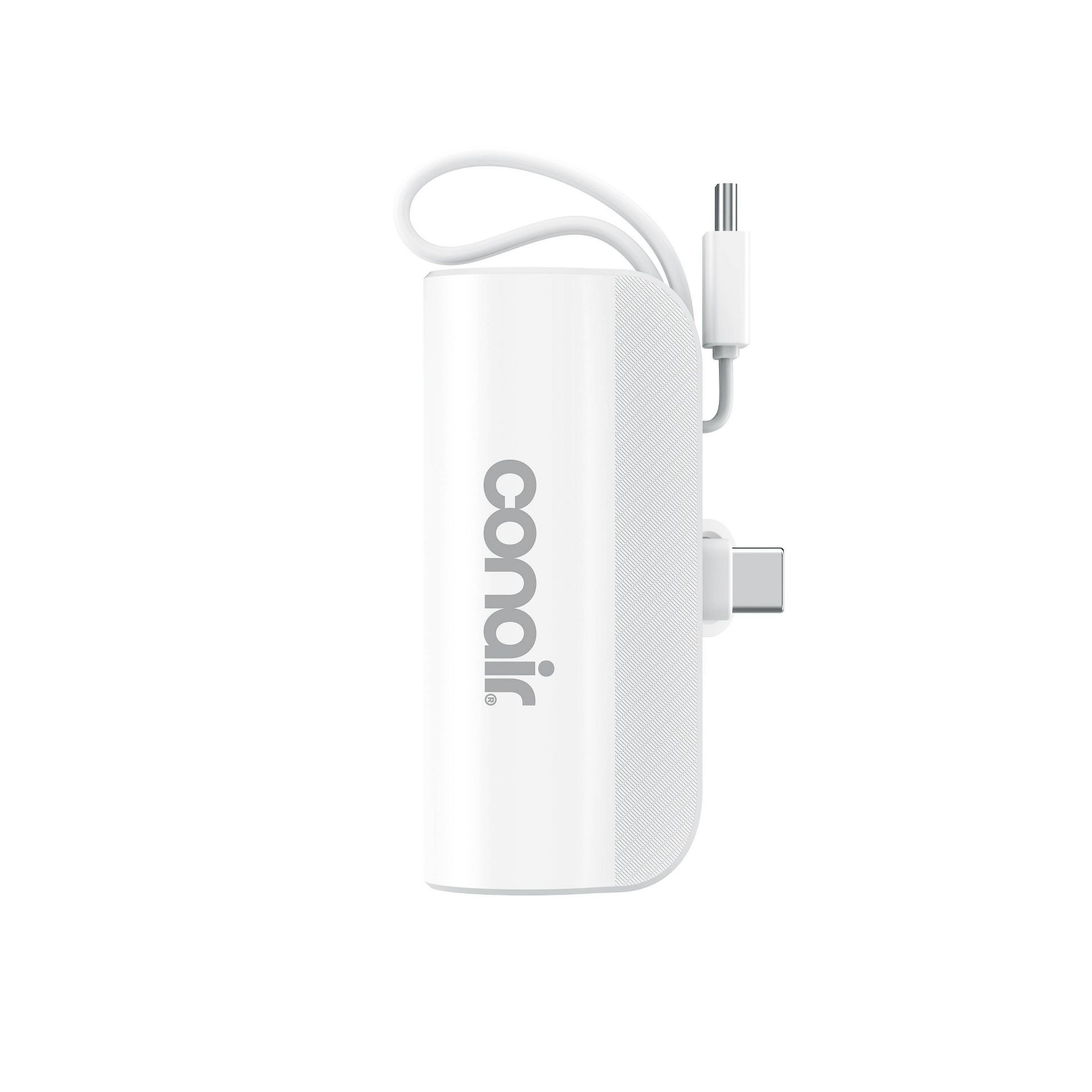 Travel Smart Phone Stand 5000mAh Power Bank: Built-In Cable, Charges 2 Devices Simultaneously