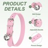 Unique Bargains Dog Collar with Bell Adjustable Buckle PU Leather Dog Collars - 3 of 4
