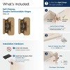 Amerock Double Demountable Hinges for Cabinet Doors with 1/4 Inch Overlay – Set of 2 - 4 of 4