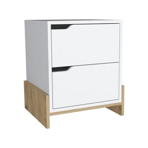 Depot E-Shop Nightstand with 2-Drawers, End Table with Sturdy Base - 1 of 4