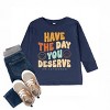 The Juniper Shop SmileyWorld Have The Day You Deserve Groovy Toddler Long Sleeve Tee - 3 of 4