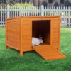 FURNIinspire Pet Crates and Houses Small Wood Rabbit Hutch Bunny Cage, Raised Cat House with Ladder for Small Animals, Orange, 24"*19.2"*20" - 2 of 4