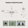 Siljoy 42-in Gray Ceiling Fan with Gray and Oak Color Blades Ceiling Fan With Light - Remote Included - 4 of 4