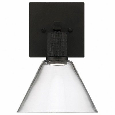 Martini Glass Inspired Matte Black LED Wall Sconce