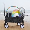 Grungis Heavy Duty Folding Wagon for Camping,Rolling Cart with All-Terrain Wheels,Utility Cart for Camping Shopping - 2 of 4