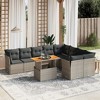 vidaXL Garden Sofa Set Grey PE Rattan Large Modular Garden Sofa Set - 2 of 4