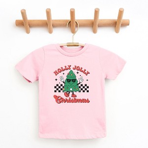 The Juniper Shop Holly Jolly Christmas Tree Toddler Short Sleeve Tee - 1 of 3