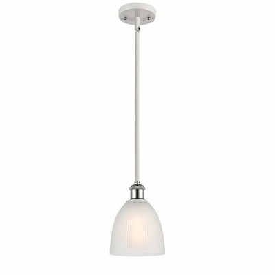 Castile - 1 Light Stem Hung Mini Pendant In Industrial Style-9 Inches Tall and 6 Inches Wide