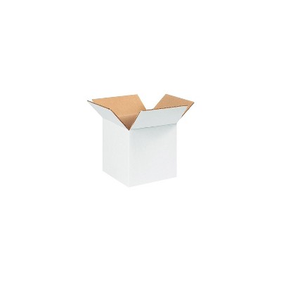Box Partners Corrugated Boxes 5" x 5" x 5" White 25/Bundle 555W