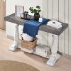 VYNXARIA Sofa Tabe 30inch height pedestal table leg Farmhouse Design Retro Design Living room,Antique White+Sandstone - 3 of 4