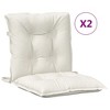 vidaXL Lowback Chair Cushions 2 pcs Melange Cream 39.4"x19.7"x2.8" Fabric - 2 of 4