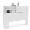 Polifurniture 3pc Full Victoria Bedroom Set with 2 Nightstands White: Modern Style, Spot Clean, 90 Day Warranty - image 3 of 4