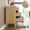 GAOMON 47.2" Tall Fluted Dresser with 6 Deep Drawers,Modern Curved Profile Wooden Storage Chest for Multi-Room Use - 4 of 4