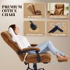 Ergonomic Office Gaming Chair - 350Lb Capacity, 90°-135° Recline, Adjustable Height & Lumbar Support, PU Leather, 360° Wheels - 3 of 4