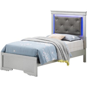 Passion Furniture Lorana and Twin Panel Beds - 1 of 4