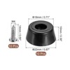 Unique Bargains Non-Slip Rubber Bumper Feet with Stainless Steel Washer Screws - 2 of 4