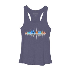 Women's Design By Humans Sounds of Nature Color Tree Notes By NomAdartStudio Racerback Tank Top - 1 of 2