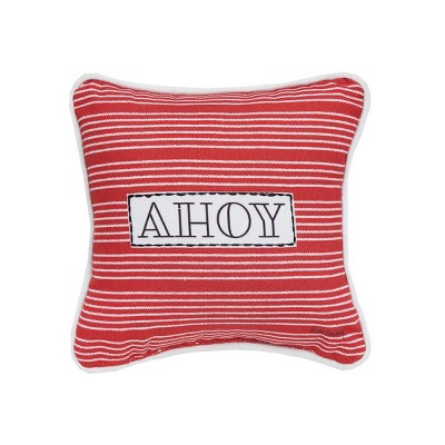 C&F Home 8" x 8" Ahoy Stripe Printed and Applique Throw Pillow