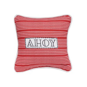 C&F Home 8" x 8" Ahoy Stripe Printed and Applique Small Petite Throw Pillow - 1 of 4