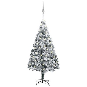 Artificial Pre-lit Christmas Tree with Ball Set Green 70.9" PVC - 1 of 4