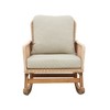 XIYUYEU Contemporary Minimalist Wicker Rocking Chair, Patio Accent Chair with Soft Polyester Cushions & Durable Wooden Frame - 3 of 4