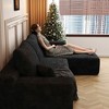 MAYEERTY 135" Large Modular Sofa Black - 135" 6-Seat, Corduroy, Sofa Bed, No Assembly, for Apartment/Living Room - 4 of 4