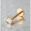 Jewelry Avalanche Unisex 16G 14K Gold 2.5mm Moissanite Labret Studs, Monroe, Lip Ring, 16G - 3 of 4