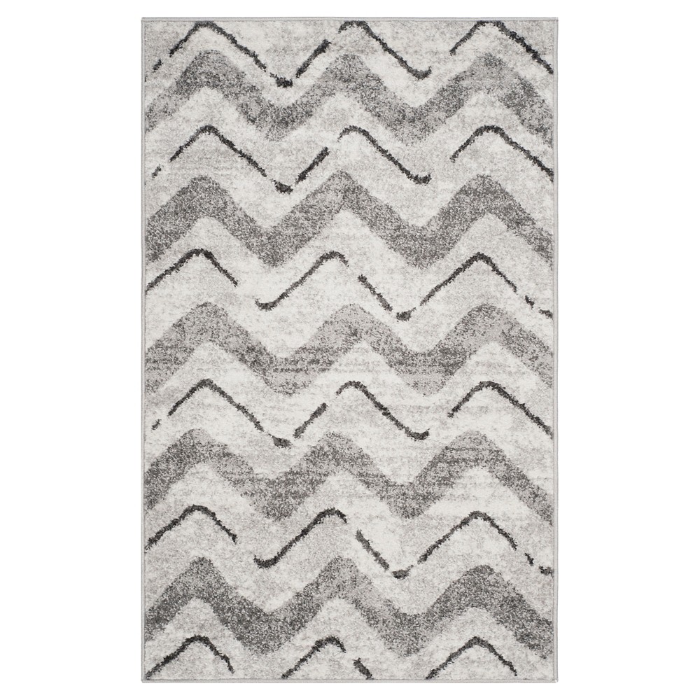 3'x5' Briarwood Adirondack Area Rug Silver/Charcoal - Safavieh