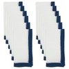 Saro Lifestyle Timeless Two-Tone Hemstitch Napkin (Set of 12), 20", Blue - 2 of 4