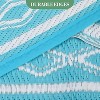 Reversible Plastic Straw Rug - Waterproof Outdoor Mat, Geometric Design for Patio, RV, Camping, Picnic - Indoor/Outdoor Use - 4 of 4
