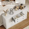 coucheta 58" Buffet Sideboard Cabinet with 2 Drawers & 4 Barn Doors,Modern Kitchen Cabinet with Storage,Wooden Buffet Table for Dining, Living Room - 3 of 4