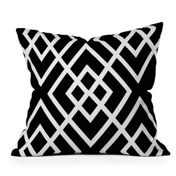 18"x18" Three of The Possessed Inbetween Square Throw Pillow Black/White - Deny Designs